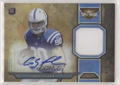 2012 Topps Triple Threads Rookie Relics Sepia 42/75 Coby Fleener Auto RC x5u