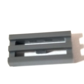 7X LEGO 2412 / 30244 1x2 Tile Grille Dark Bluish Gray (7 Pieces)