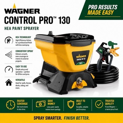 Wagner Control Pro 130 W/ T2 Gun Electric Airless Paint Sprayer 2435698