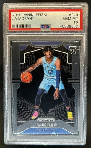 2019-20 Panini Prizm Ja Morant RC Rookie #249 Grizzlies PSA 10 GEM MINT