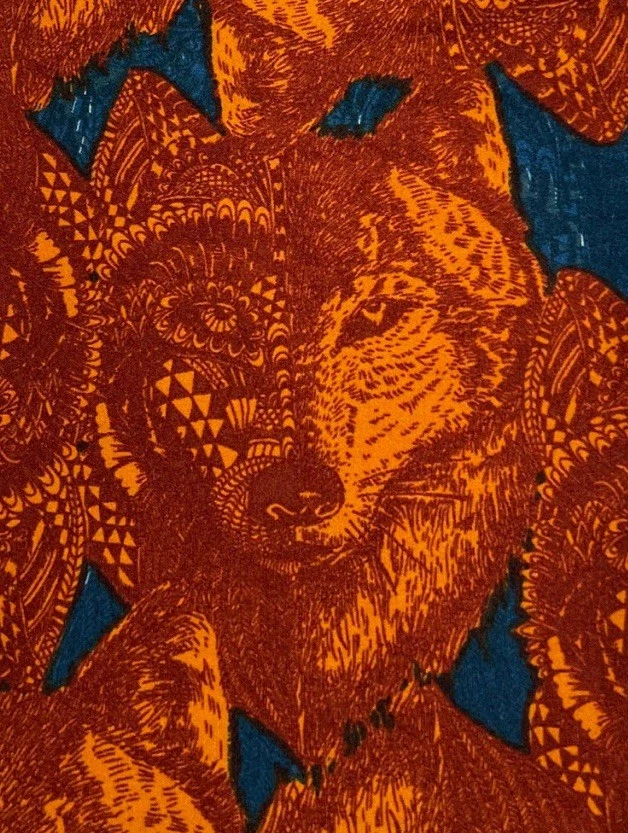 Leggings LuLaRoe OS Talla Única Raro MARRÓN Animal Salvaje Tribal LOBO Nativo Americano Foto 3 de 4