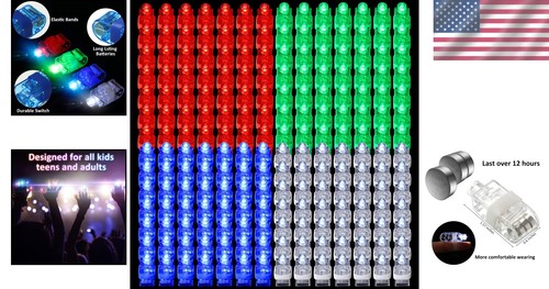 Bright and Colorful 300pc Finger Lights - Perfect for Rave and Birthday Fun - Picture 2 of 9