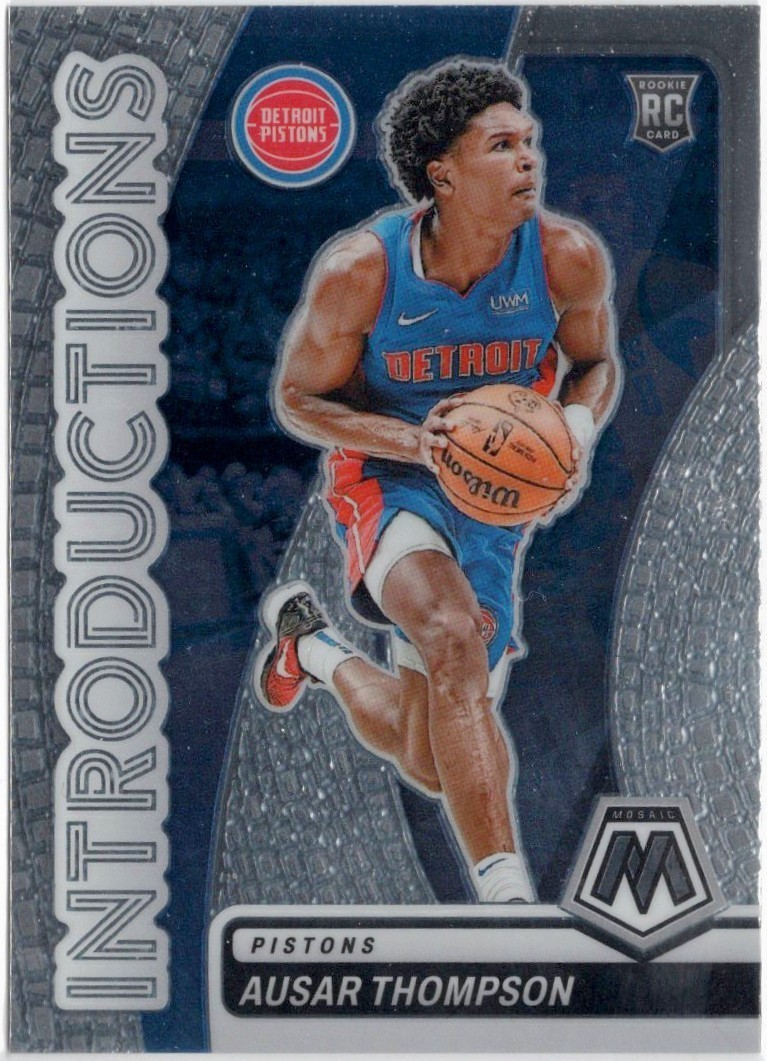 2023-24 Panini Mosaic Introductions Ausar Thompson Insert Card RC #12 Pistons