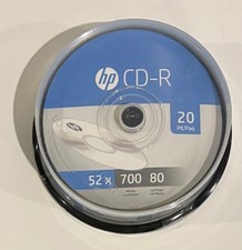 HP - 20 Pk - 52x 700 MB/ 80min CD-R - 20 pk Spindle-Blank CDs - New and Sealed