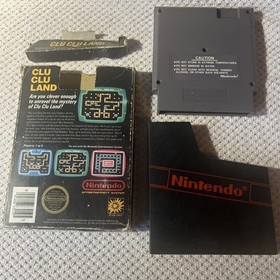 Clu Clu Land RARE BLACK BOX Nintendo NES 1985 Early Edition