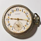 Antique Waltham Pocket Watch - Ornate Silver Engraved Case – Fancy Dia1 - 1900's