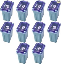 10PCS 20 Amp Micro Cartridge Fuses, Square Micro Female Fuse, Slow Blow FMM Mcas