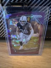2025 Panini Prizm Maxx Crosby Purple Ice Prizms /225 #195 Las Vegas Raiders