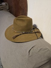 VTG Australian Outback Collection Men's Brown Leather Felt Aussie Hat