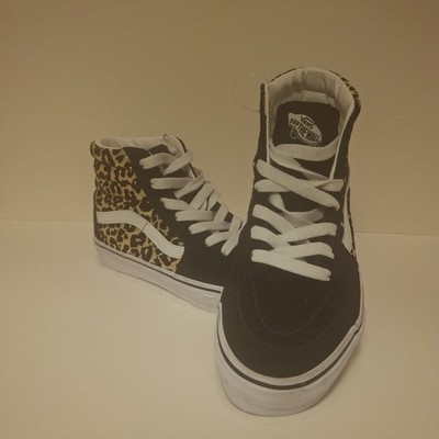 Vans Filmore Hi Zip Kids Size 2 Cheetah/Black High Top Sneaker Shoes
