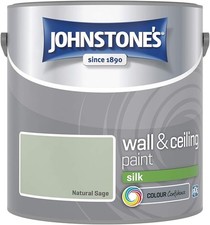 Johnstone's - Wall & Ceiling Paint - Natural Sage - Silk Finish- Emulsion Paint
