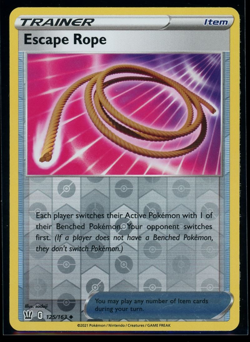 2021 Sword & Shield - Battle Styles Escape Rope Reverse Holo Pokemon Card #125