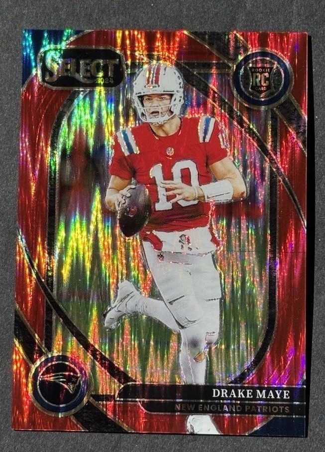 2024 Panini Select #218 Drake Maye RC Club Level Red Shock /249-🔥COLOR MATCH🔥