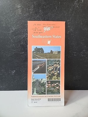 AAA Southeastern States Map Vintage
