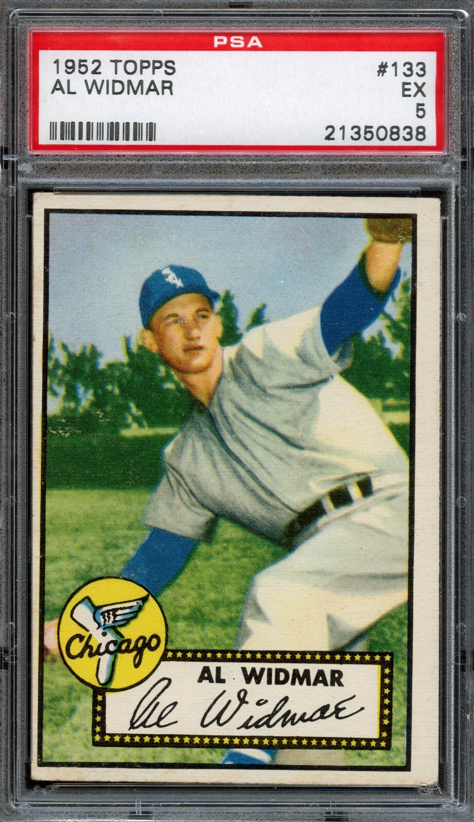 BB - 1952 Topps - #133 - Al Widmar - PSA 5 - EX