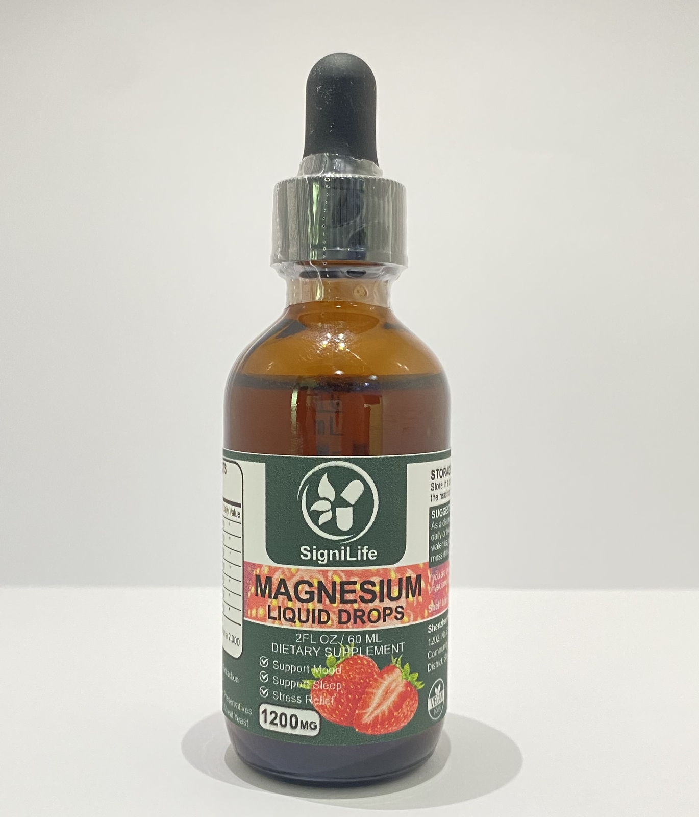 Gotas líquidas de glicinato de magnesio Signilife para mejorar el sueño, alivio de la ansiedad