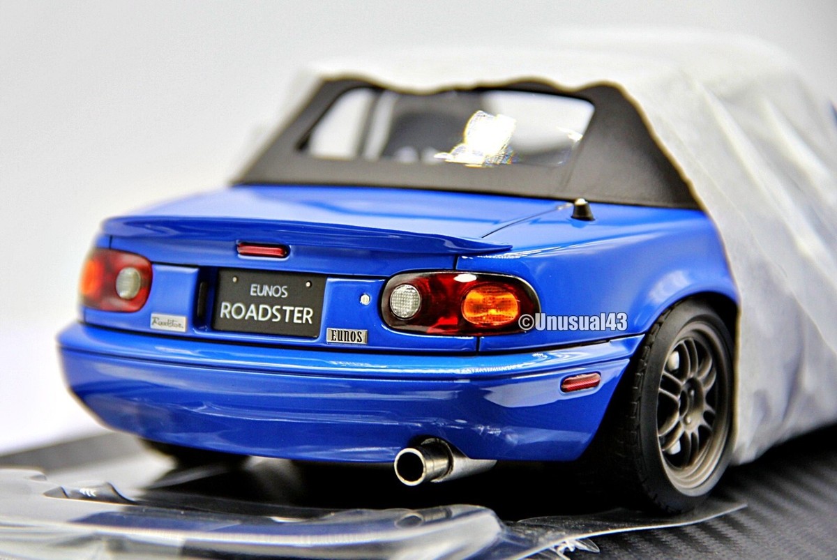 1/18 Ignition Model Mazda Mx-5 Eunos Roadster (NA) Blue. / Autoart
