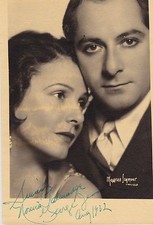 Norma Talmadge signed photograph with George Jessel
