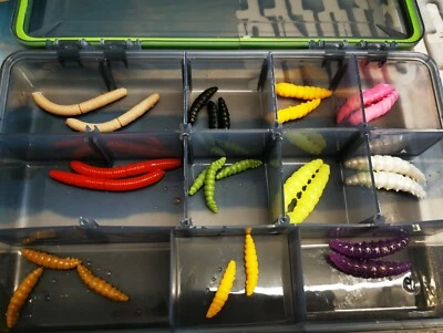 Libra Lures Starterset, 11 vers. Gummis & Größen inkl Box mit Gummidichtung