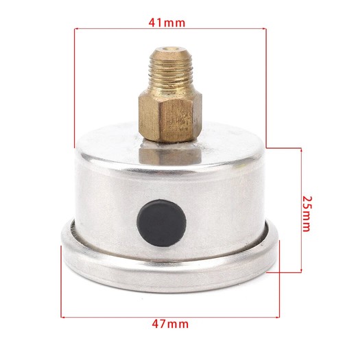 Régulateur de carburant rempli de liquide jauge de pression visage blanc 0-160 psi 1/8ème barre Npt - Photo 3/9
