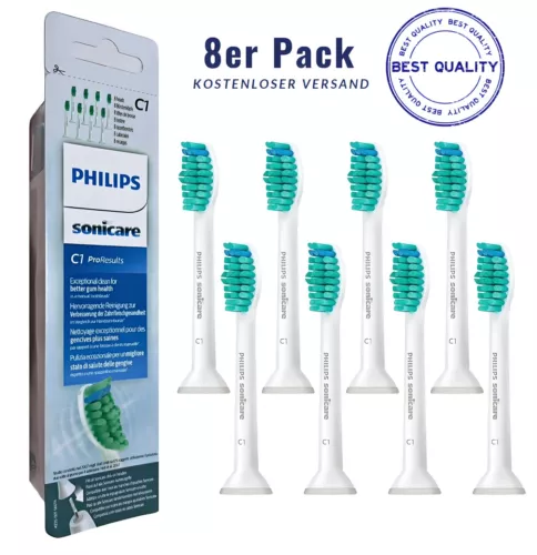 Philips Sonicare C1 ProResults Spazzolini Sonici, 4/8 Pezzi, Bianco, Originale - Foto 16 di 18