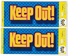 KEEP OUT 4 Sheets 2 packs Hallmark Title Scrapbook Stickers