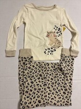 Wonder Nation Sleepwear Pajama Set Size 3T Animal Pants Long Sleeve Shirt A 63
