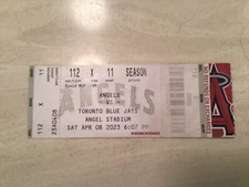 🔥 MIKE TROUT CAREER HR #353 & SHOHEI OHTANI 13 SO BOBBLEHEAD TICKET STUB 4/8