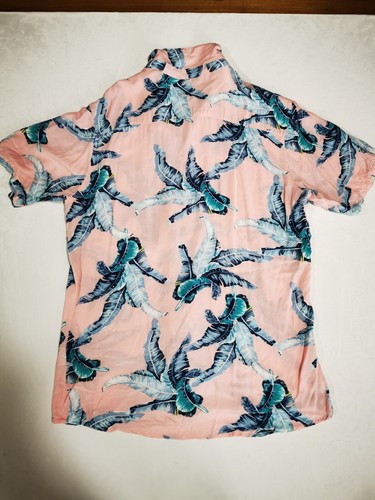 St Goliath Men’s Short Sleeve Pink Button Up Shirt with Pocket Size M. See Pics - Picture 4 of 4