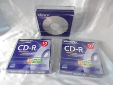 Memorex CD R 25 Blank Discs 1 NIP 2 Open Box 80 Min Protective Sleeves 700 MB
