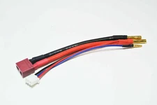 Charge/Balance LiPo Battery Adapter (Dean’s to 4mm Bullet Connector) GENS ACE 