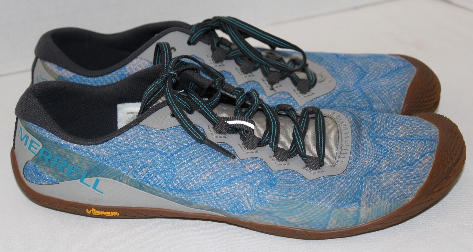 Women's~MERRELL~Vapor Glove 3~BAREFOOT~Minimalist~BLUE~Shoes~