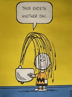 1950 PEANUTS CHARLIE BROWN CHARLES SCHULZ LITHOGRAPH PRINT