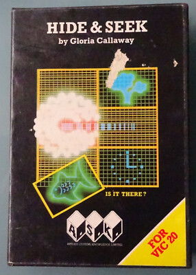 Vintage 1980s Commodore VIC 20 - Hide & Seek - ASK -Cassette - Gloria Callaway