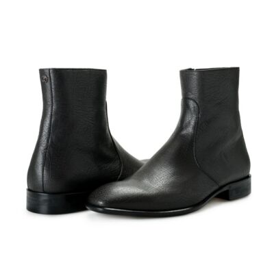 Roberto Cavalli Ankle Boots Shoes Men's Off Black Textured Leather sz 7-12