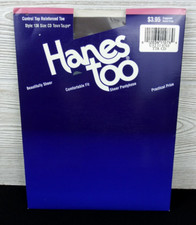 NEW Hanes Too Control Top Pantyhose Reinforced Toe Town Taupe Size CD 136 1994