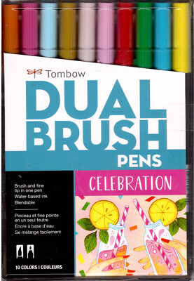 Tombow Dual Brush Pens CELEBRATION Set 10-piece Pack NEW