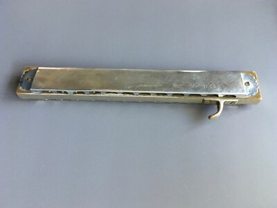 Large Vintage Chromatic Harmonica made by OHS O.K Heart Harmonica