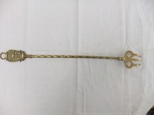RARE ANTIQUE Brass Toasting Fork CAMBRIDGE UNIVERSITY Length 50 cm