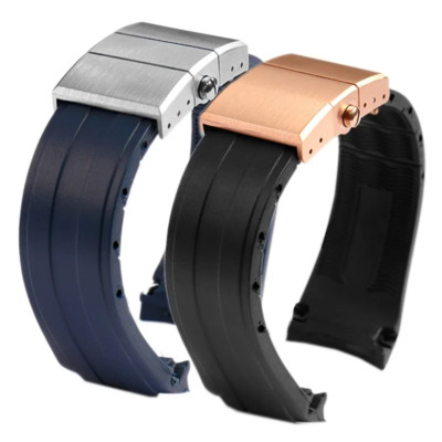Silikon-Uhrenarmband passend für Mido Ocean Star Kaliber 80 Serie Faltschließ...
