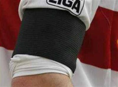 FUßBALL TRAUERBINDE m. KLETTVERSCHLUSS 7 cm BREITE QUALITÄT - HÄNDLER