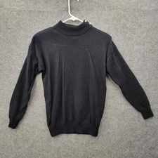 Vintage Chelsea Young Womens Black Sweater Size S Lambswool Angora
