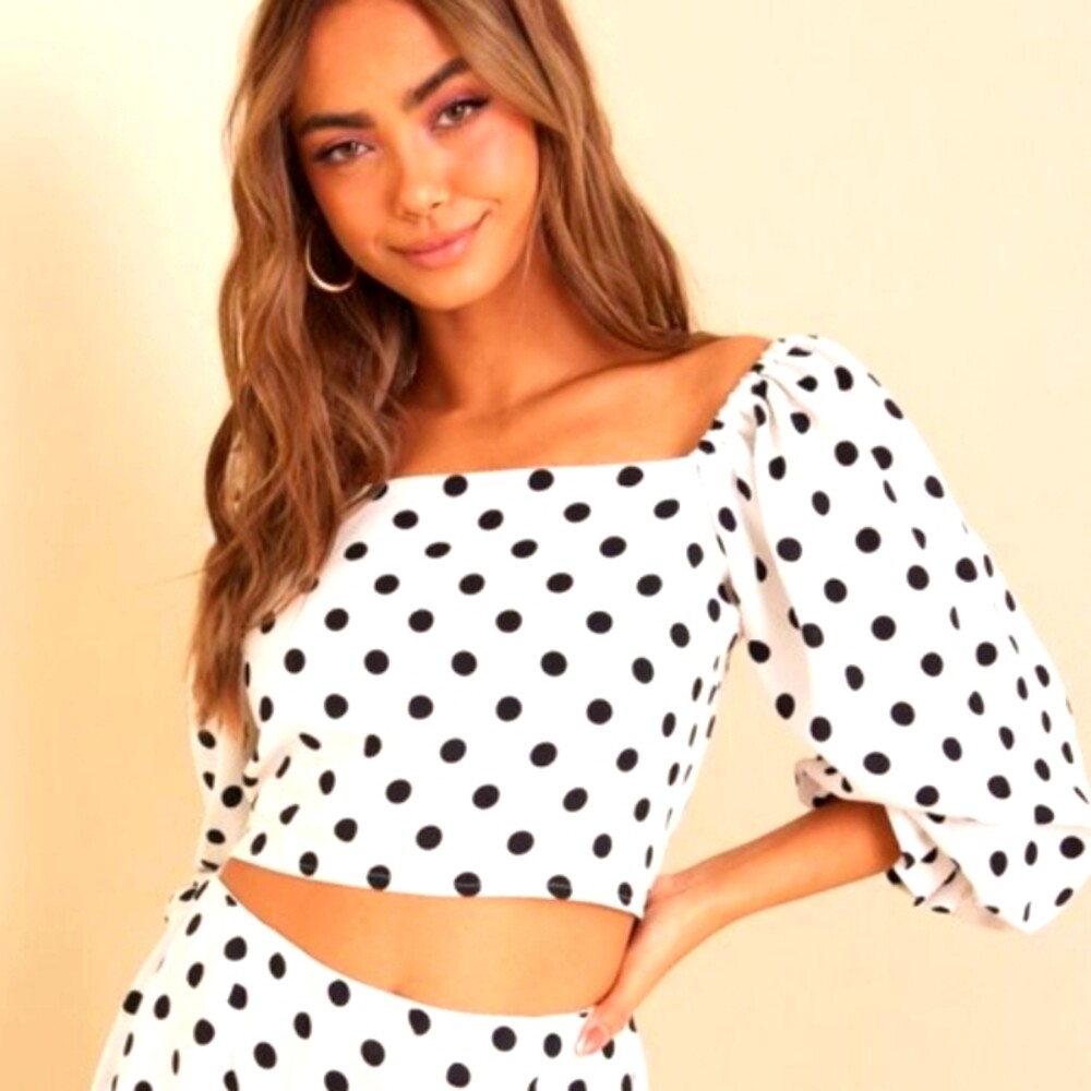 polka dot crop