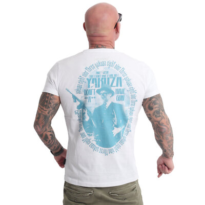Yakuza Männer Shirt No Gun 21033 weiß Upgrade deinen Style jetzt! NEU