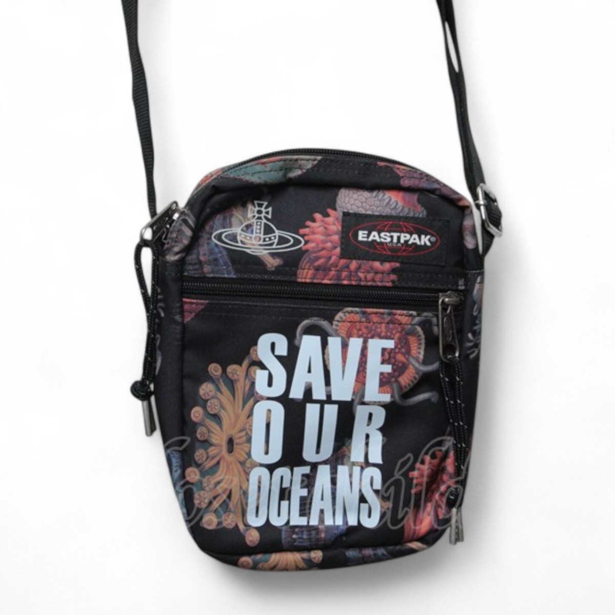 Vivienne Westwood Eastpak Save Our Black Tote Bag 9.1x7.9x1