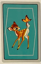 WD104 Swap Playing Cards 1  Japanese Nintendo Disney Bambi Butterfly 60’s