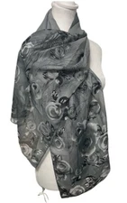 Women’s Floral Whimsical Sheer Lightweight Scarf