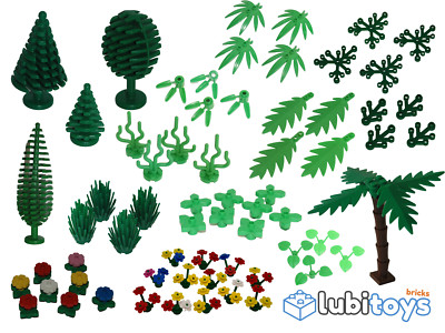 Lego  CITY Zubehör Natur Baum Blume Pflanze Strauch Grünzeug Zypresse Palme