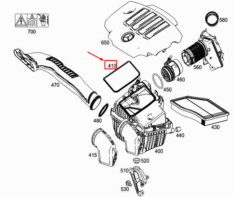 MERCEDES-BENZ A W177 Schalldämpferfilter-Elastomerdichtung A6540980100