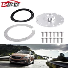 Aluminium Twist On Filler Neck Cap Billet Fuel Cell Flush Tank Cap Mount 12 Bolt